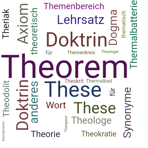 Ein anderes Wort für Theorem - Synonym Theorem