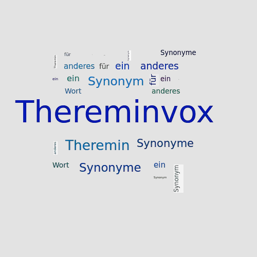 Ein anderes Wort für Thereminvox - Synonym Thereminvox