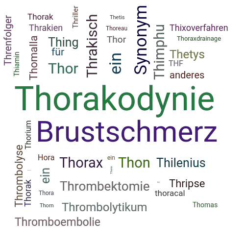 Ein anderes Wort für Thorakalgie - Synonym Thorakalgie