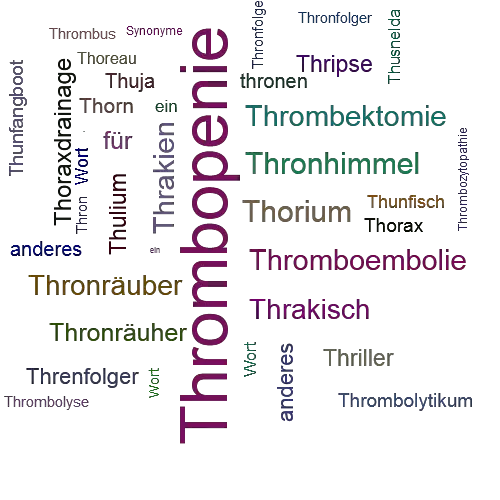 Ein anderes Wort für Thrombozytopenie - Synonym Thrombozytopenie