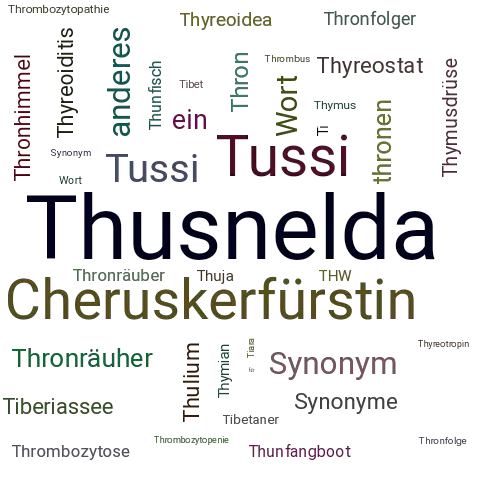 Ein anderes Wort für Thusnelda - Synonym Thusnelda