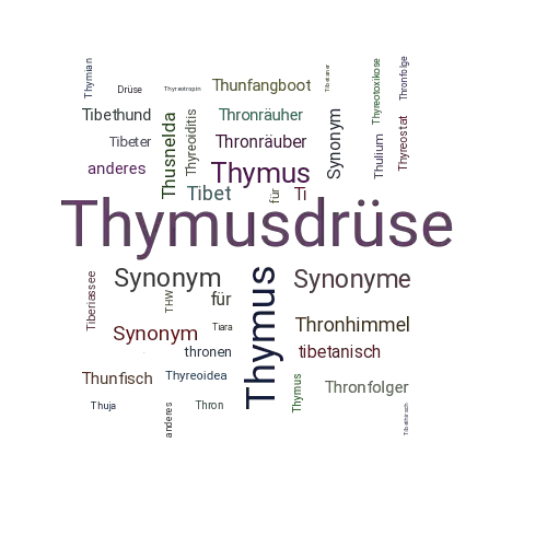 Ein anderes Wort für Thymusdrüse - Synonym Thymusdrüse