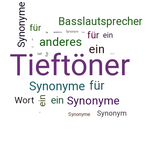 Ein anderes Wort für Tieftöner - Synonym Tieftöner