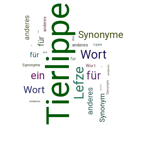 Ein anderes Wort für Tierlippe - Synonym Tierlippe