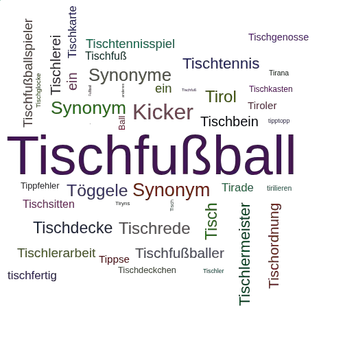 Ein anderes Wort für Tischfußball - Synonym Tischfußball