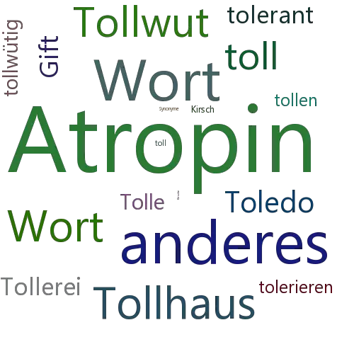 Ein anderes Wort für Tollkirschengift - Synonym Tollkirschengift