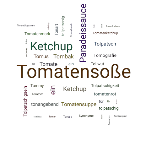 Ein anderes Wort für Tomatensoße - Synonym Tomatensoße