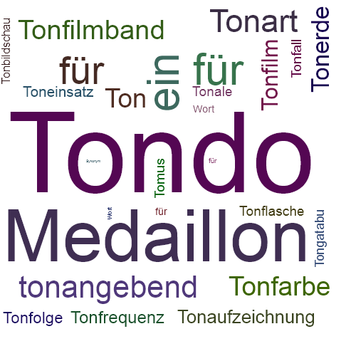 Ein anderes Wort für Tondo - Synonym Tondo