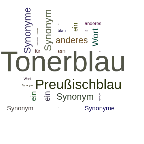 Ein anderes Wort für Tonerblau - Synonym Tonerblau