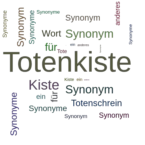 Ein anderes Wort für Totenkiste - Synonym Totenkiste