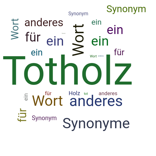 Ein anderes Wort für Totholz - Synonym Totholz