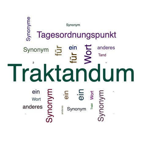 Ein anderes Wort für Traktandum - Synonym Traktandum