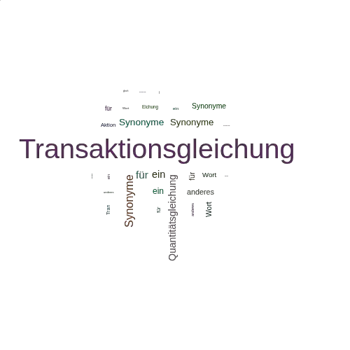 Ein anderes Wort für Transaktionsgleichung - Synonym Transaktionsgleichung