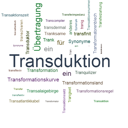 Ein anderes Wort für Transduktion - Synonym Transduktion