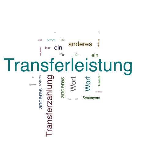 Ein anderes Wort für Transferleistung - Synonym Transferleistung