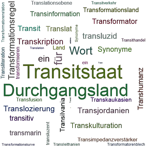 Ein anderes Wort für Transitland - Synonym Transitland