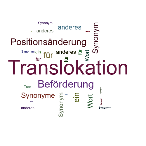 Ein anderes Wort für Translokation - Synonym Translokation