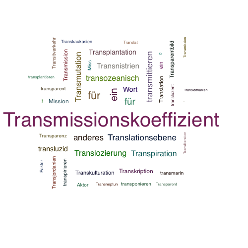 Ein anderes Wort für Transmissionsfaktor - Synonym Transmissionsfaktor