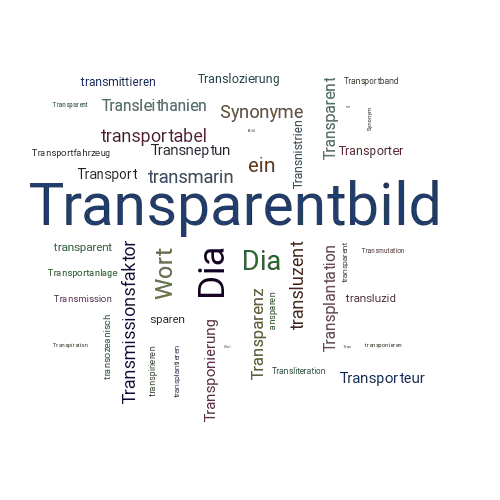 Ein anderes Wort für Transparentbild - Synonym Transparentbild