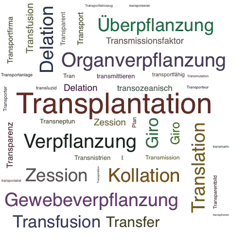 Ein anderes Wort für Transplantation - Synonym Transplantation