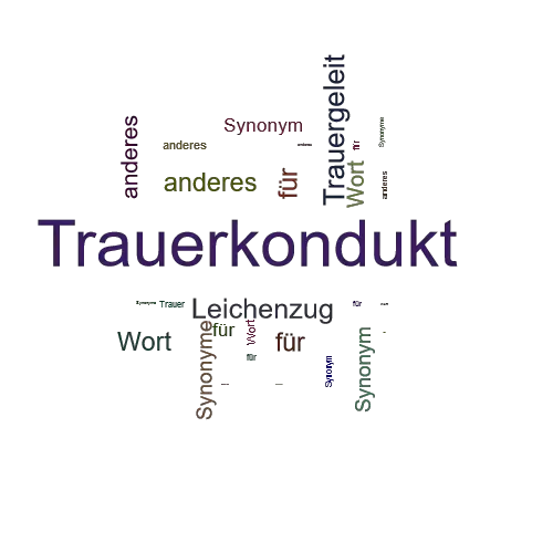 Ein anderes Wort für Trauerkondukt - Synonym Trauerkondukt