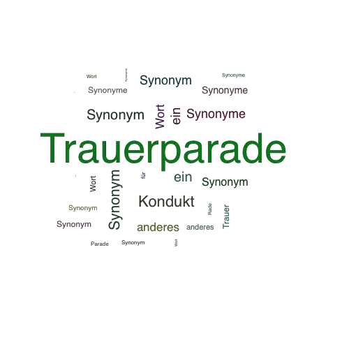 Ein anderes Wort für Trauerparade - Synonym Trauerparade