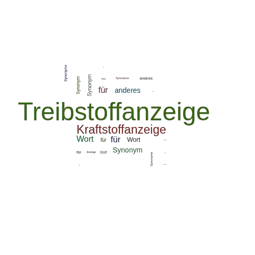 Ein anderes Wort für Treibstoffanzeige - Synonym Treibstoffanzeige