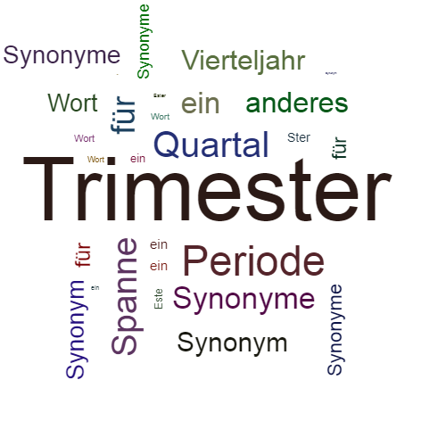 Ein anderes Wort für Trimester - Synonym Trimester