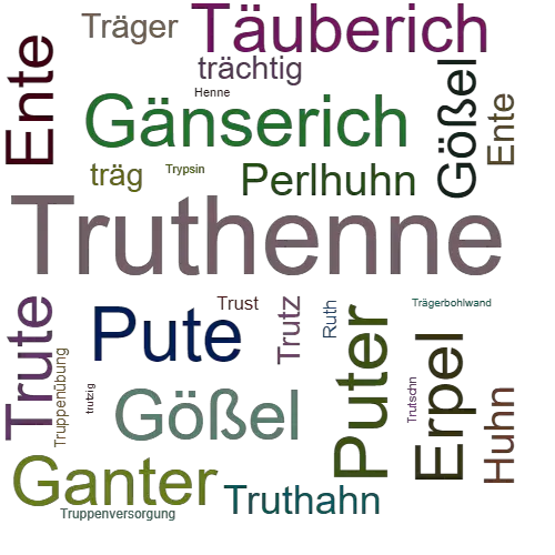 Ein anderes Wort für Truthenne - Synonym Truthenne