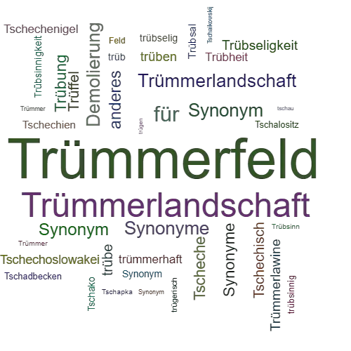 Ein anderes Wort für Trümmerfeld - Synonym Trümmerfeld