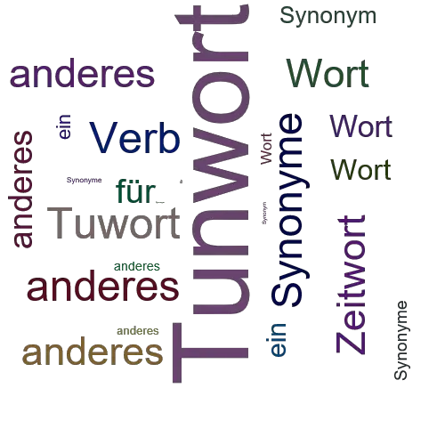 Ein anderes Wort für Tunwort - Synonym Tunwort