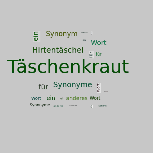 Ein anderes Wort für Täschenkraut - Synonym Täschenkraut