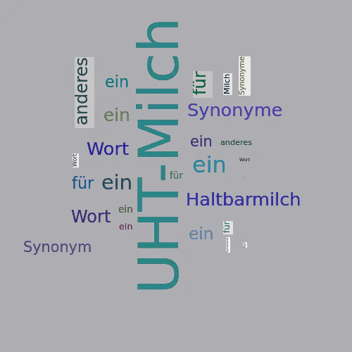 Ein anderes Wort für UHT-Milch - Synonym UHT-Milch