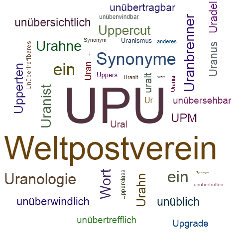 Ein anderes Wort für UPU - Synonym UPU