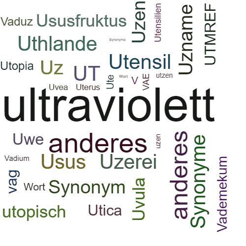 Ein anderes Wort für UV - Synonym UV
