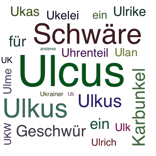 Ein anderes Wort für Ulcus - Synonym Ulcus