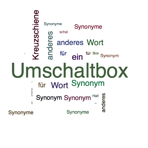 Ein anderes Wort für Umschaltbox - Synonym Umschaltbox