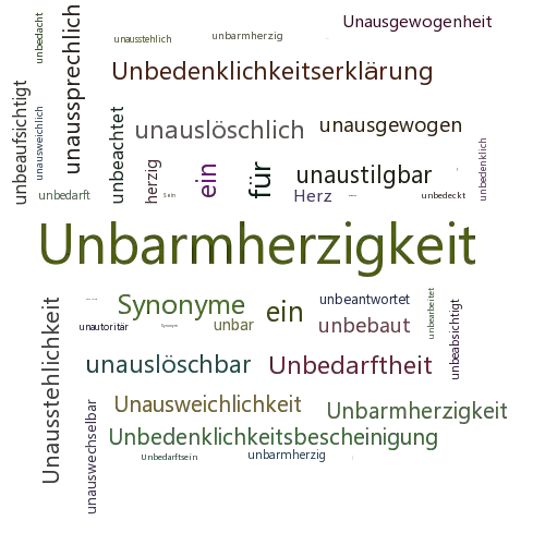 Ein anderes Wort für Unbarmherzigsein - Synonym Unbarmherzigsein