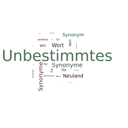 Ein anderes Wort für Unbestimmtes - Synonym Unbestimmtes