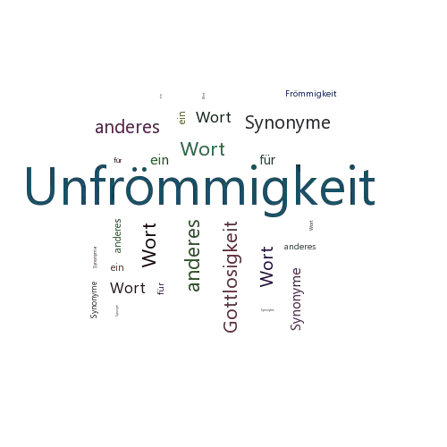 Ein anderes Wort für Unfrömmigkeit - Synonym Unfrömmigkeit
