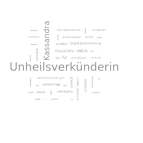 Ein anderes Wort für Unheilsverkünderin - Synonym Unheilsverkünderin