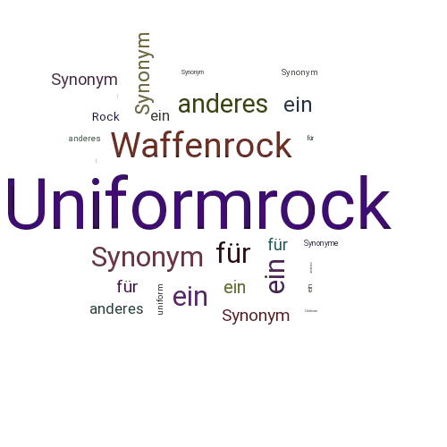 Ein anderes Wort für Uniformrock - Synonym Uniformrock