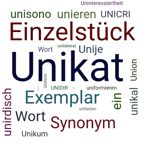 Ein anderes Wort für Unikat - Synonym Unikat