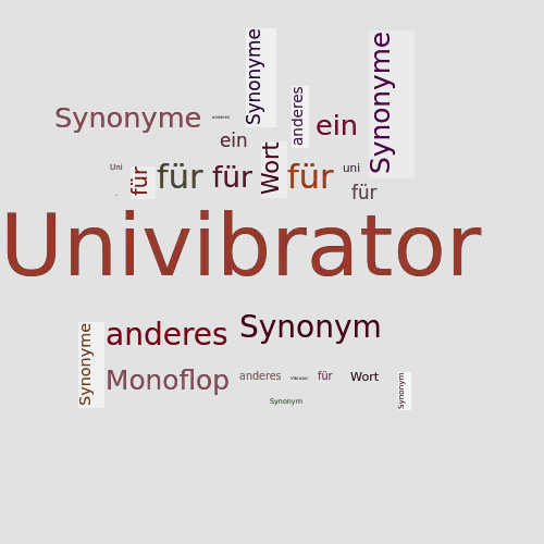 Ein anderes Wort für Univibrator - Synonym Univibrator