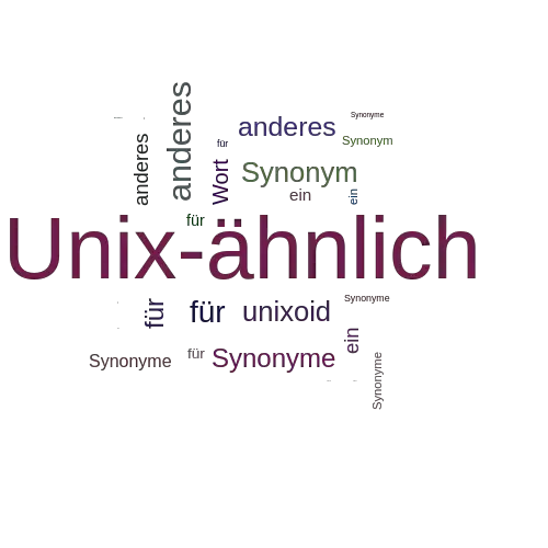 Ein anderes Wort für Unix-ähnlich - Synonym Unix-ähnlich