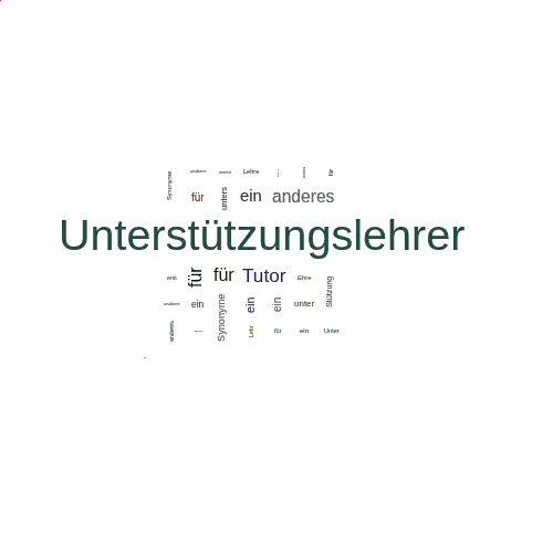 Ein anderes Wort für Unterstützungslehrer - Synonym Unterstützungslehrer
