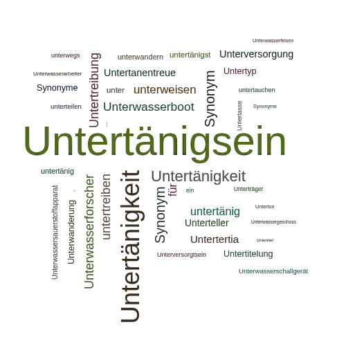 Ein anderes Wort für Untertänigsein - Synonym Untertänigsein