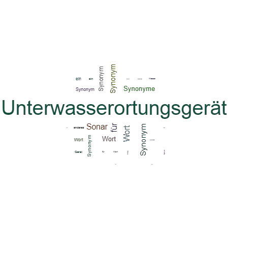 Ein anderes Wort für Unterwasserortungsgerät - Synonym Unterwasserortungsgerät