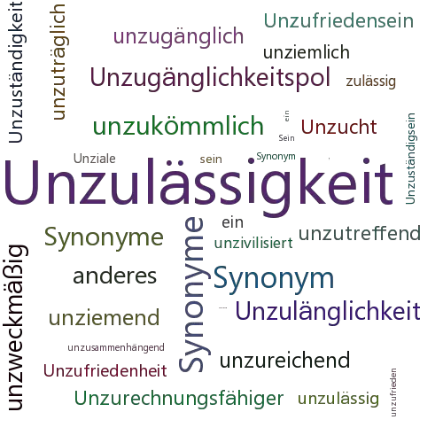 Ein anderes Wort für Unzulässigsein - Synonym Unzulässigsein