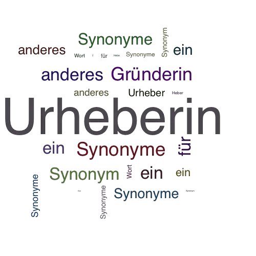 Ein anderes Wort für Urheberin - Synonym Urheberin